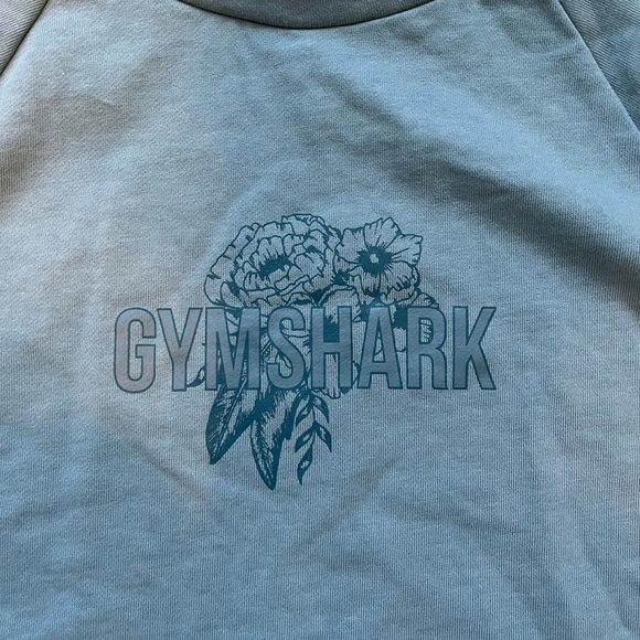 Gymshark Dusty Blue Crop Top 100% Cotton Size XS - Picture 3 of 5